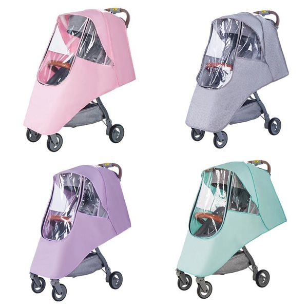 

waterproof rain cover transparent wind dust shield zipper for baby stroller