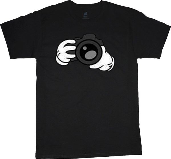 

camera pgraphy pgrapher design t-shirt mens size black shirt tshirt summer o neck tee, tee
