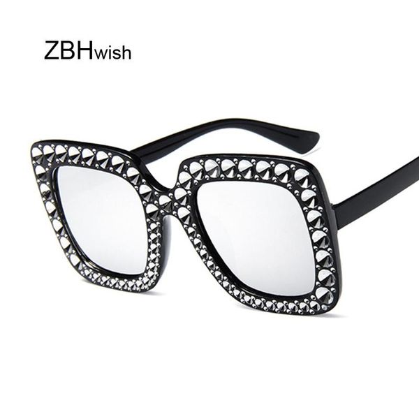 

luxury fashion shades uv400 brand female square black vintage glasses sunglasses oversized sun women big lady pccsv pingtoy