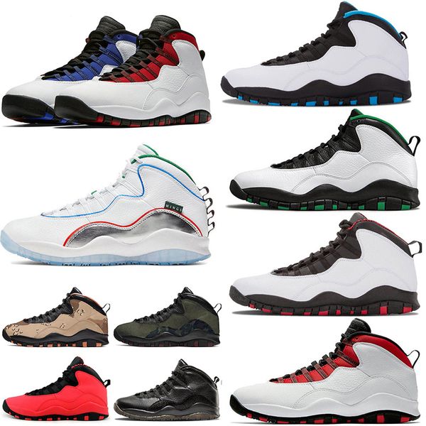

jumpman 10 desert camo tinker woodland camo mens basketball shoes 10s gs fusion red powder blue stealth men retro trainers designer, White;red