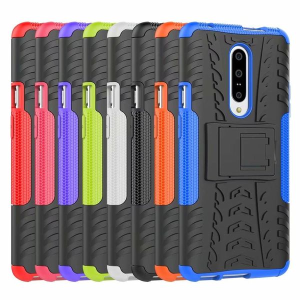 

2 in 1 comb armor hybrid tpu pc hard stand heavy duty cover case for oneplus 7 6 5 6t 5t