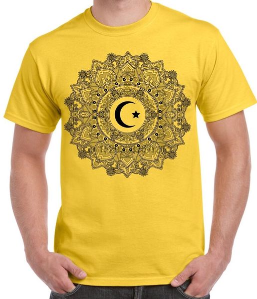 

islamic crescent mandala large print mens t-shirt
