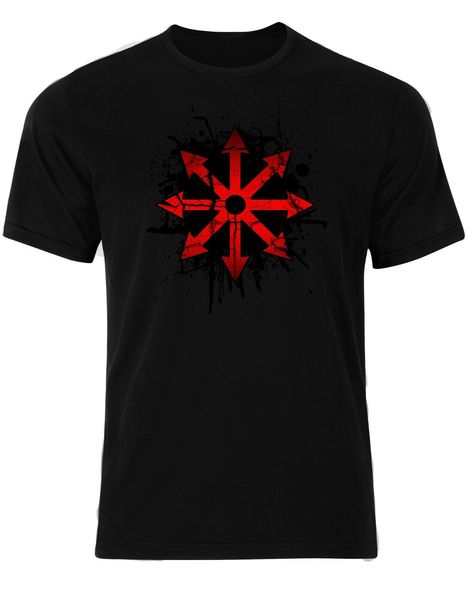 

black paint red chaos star tee shirt mens tshirt an43