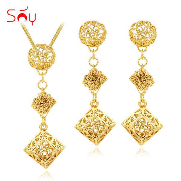 

sunny jewelry romantic jewelry sets for women girls earrings pendant necklace square for party wedding daily findings, Silver