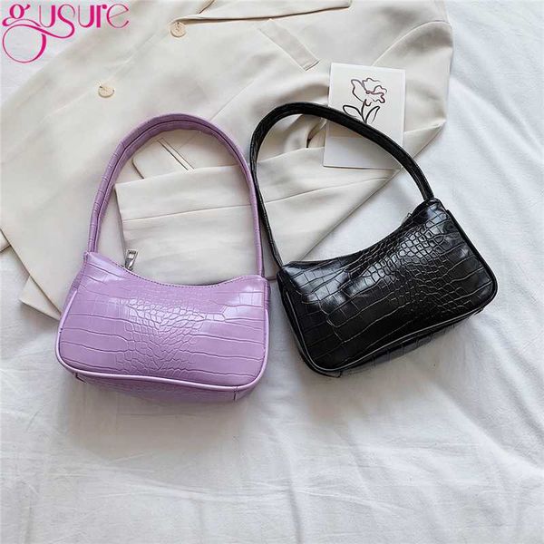 

gusure casual pu leather sling handbag purse women elegant chain shoulder crossbody bag popular simple female daily bag