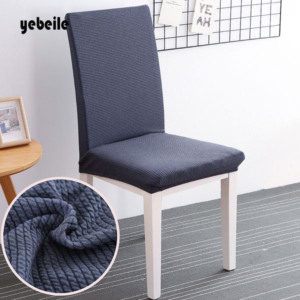 

Yebeile 1PC high quality solid Knitted stretch chair cover Polyester Office Seat Chair Covers for Kitchen Party Banquet