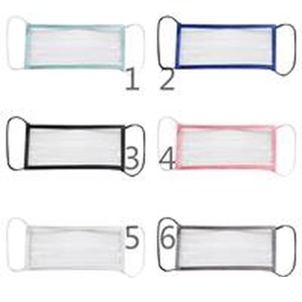 

transparent reusable mascarilla deaf mute dustproof face mask protection mouth earloop respirator solid color lady man 6 3ml b2