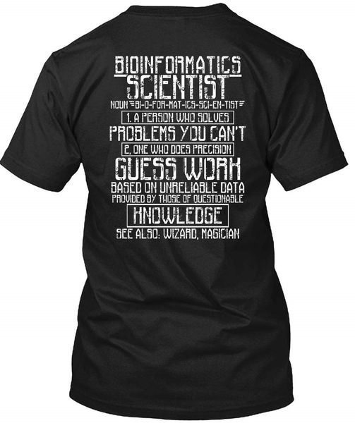 

bioinformatics scientist t shirt see also wizard magician t shirt