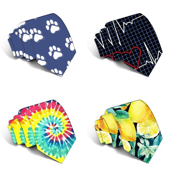 

fashion neckties classic men's footprint navy blue wedding ties polyester men printed tie polka dots neck ties 5ld31, Blue;purple