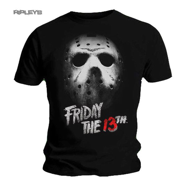 

2019 моды черной тенниска пятница 13 тесак horror маски jason voorhees всех размеров tee рубашка