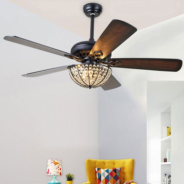 

electric fans 50 inch wood ceiling light with remote control led lights 5 blades for living bedroom dinning room 3 speed ventilator lamp