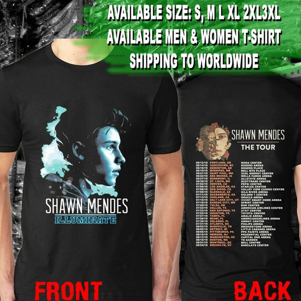 

new shawn mendes live concert the tour dates 2020 1 t-shirt s-5xl