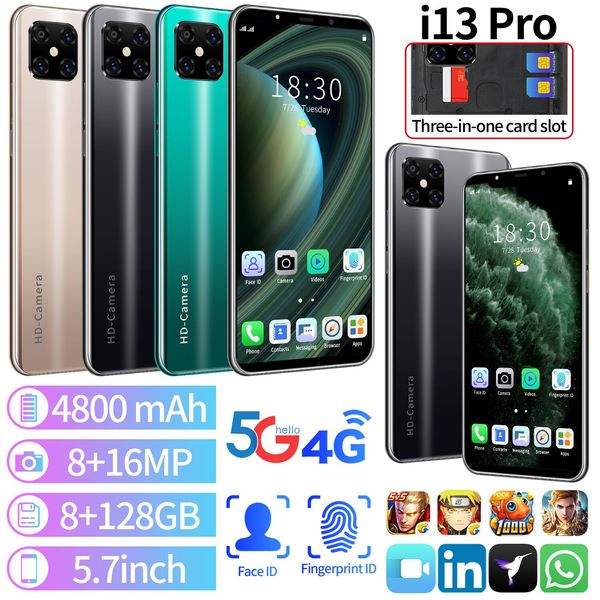 

new i13pro cross-border mobile phone with 5.7-inch screen smart android phone low-cost direct sales