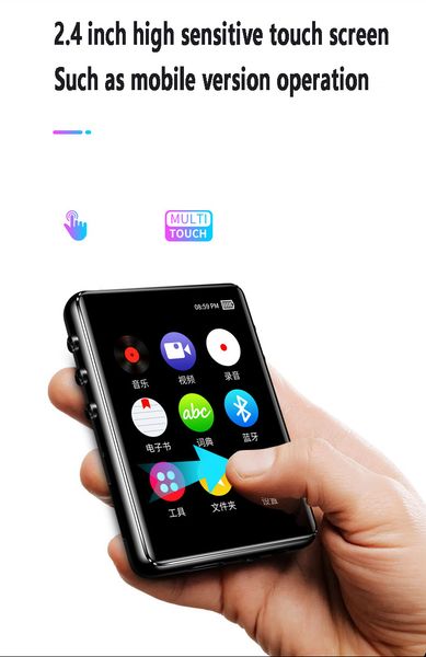 

portable bluetooth player full screen watch novel radio e-book satch video iqq-x62 touch full screen mp3/mp4 lossless music