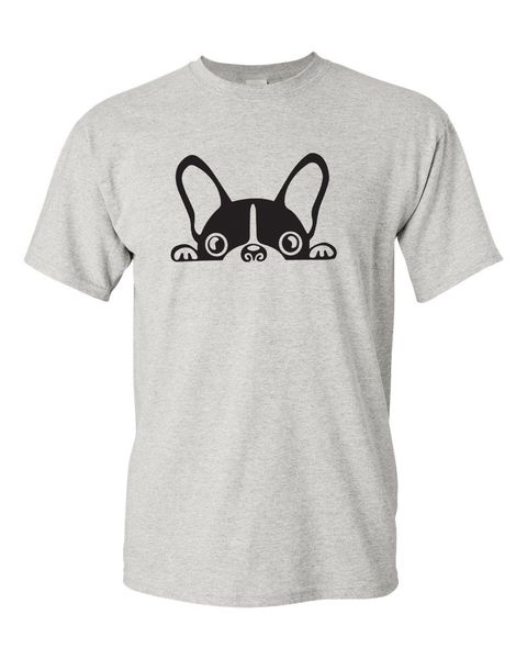

french bulldog peaking dog lover frenchie men's 2020 t-shirt 3d men tee casual streetwear t shirt dress