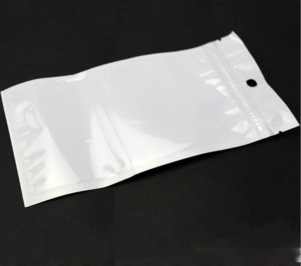 

clear white pearl plastic poly bags opp zipper lock retail packaging jewelry food pvc plastic bag for samsung cell phone case