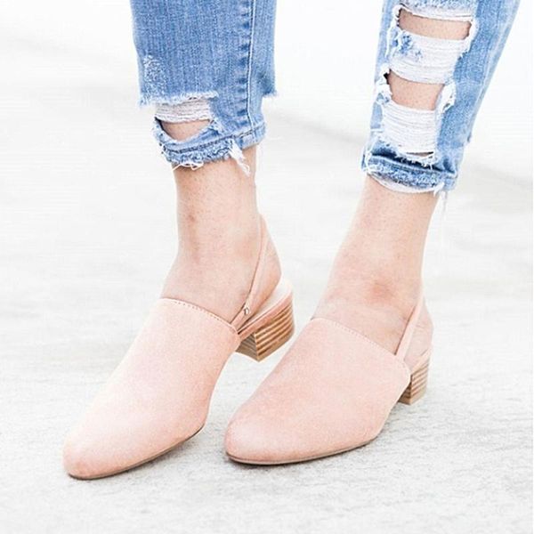 

2020 summer women shoes fashion slingback sandals female casual footwear pointed toe elegant low heels party wedding shoe, Black