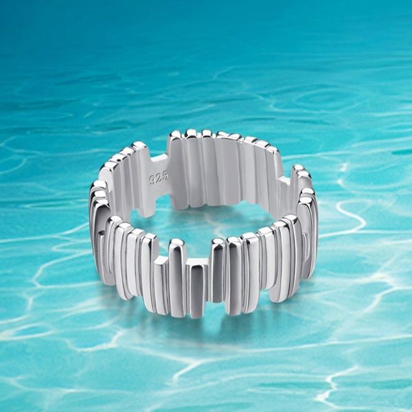 

personality ring.925 silver ornament, irregular wide version ring.girl gift