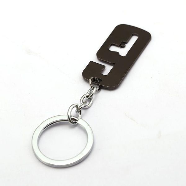 

keychains 2021 rainbow 6 keychain black siege key ring holder for boys men car chaveiro game chain, Silver