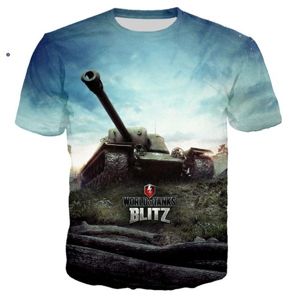 

world of tanks game military cool shirt/streetwear summer men oversized 5xl 3d print shirts humor anime comics men clothing