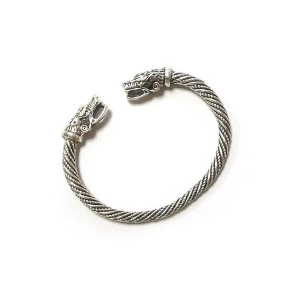 

bangle punk wolf head bracelet vintage viking fashion accessories men wristband for women bangles, Black