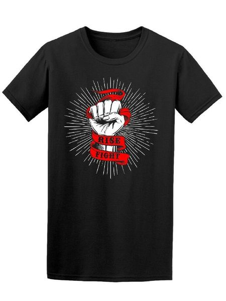 

rise fight fist men's tee -image by diy prited tee shirt