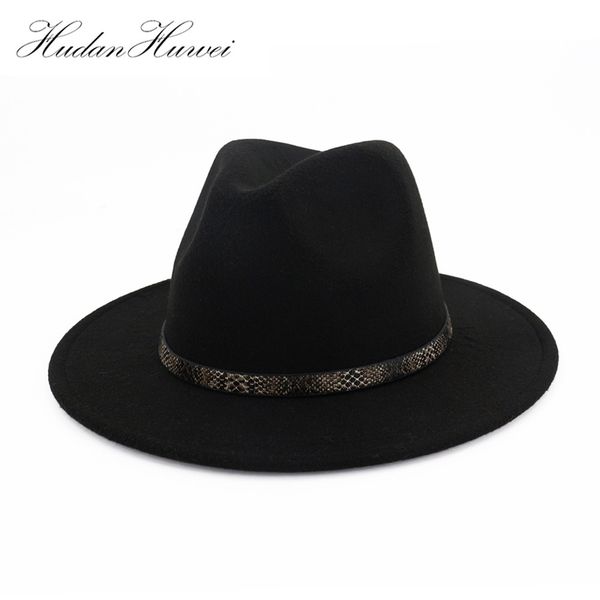 

мужская шерсть войлок hat fedora hat джаз snake grain способа украшения хомбург плоский брим панама официальный trilby вводная, Blue;gray