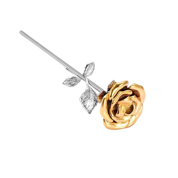 

iju002 stainless steel cremation leaf gold flower with box souvenir multi colorful flower real gray souvenir, Silver