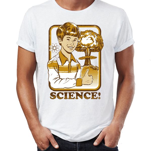 

men's t shirt mario's science rules retro poster funny tee