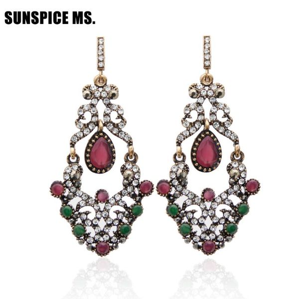 

new bright flower earrings turkish retro gold plating swinging pendant earrings princess hook luxury women jewelry festival gift, Silver