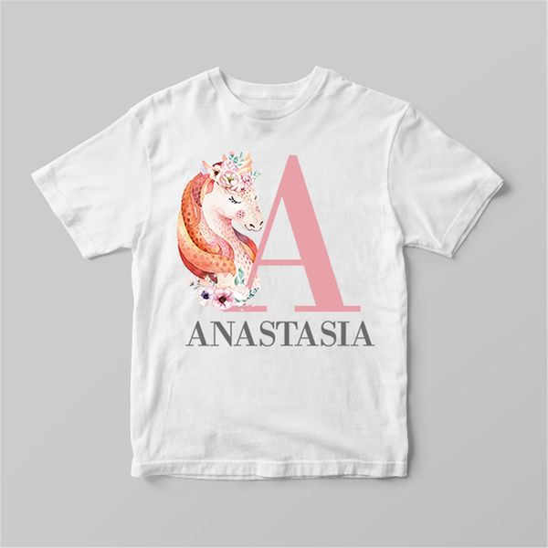 

personalised girls name & initial children's kids t shirts t-shirt fashion tee shirt
