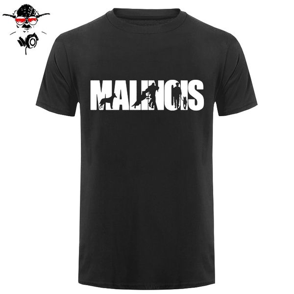 

brand clothing 100% cotton tees casual male selling t shirt malinois print t-shirt summer style