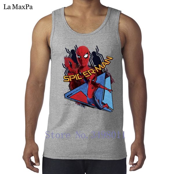 

print kawaii swinging spider-man homecoming tank men undershirt new vest for men sleeveless shirts sportswear plus size 3xl