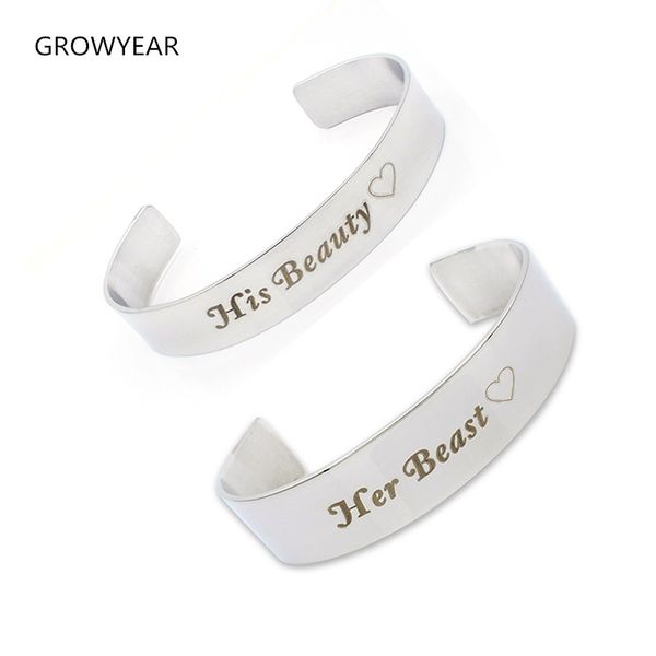

bangle bracelet cuff stainless steel his and hers fashion jewelry silver color, Black