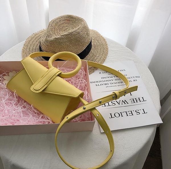 

fashion women shoulder bags ring crossbody lady plain hansbags small candy color girl gift bag