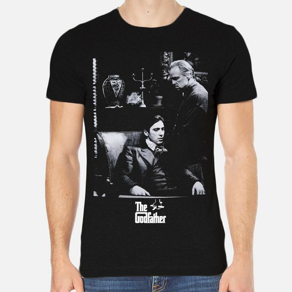 

the godfather al pacino marlon brando don corleon t-shirt black clothing 6-a-325
