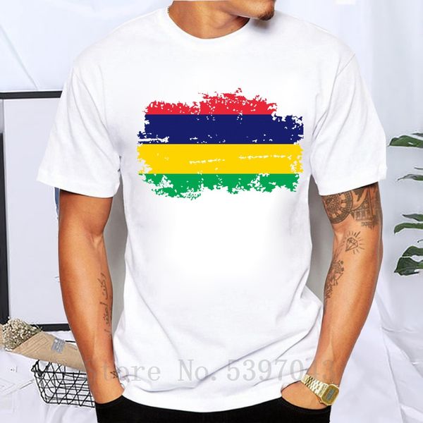 

mauritius flag t shirt men casual short sleeve t-shirts cool mauritius national flag clothing summer hip hop