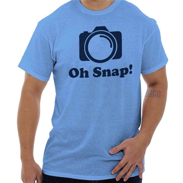 

oh snap camera pun funny pgrapher gift short sleeve t-shirt tees tshirts funny design tee shirt