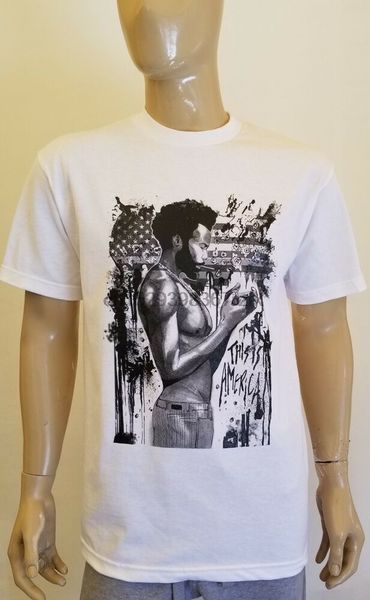

детски гамбино белая футболка это америка tour concert tee вечно коул