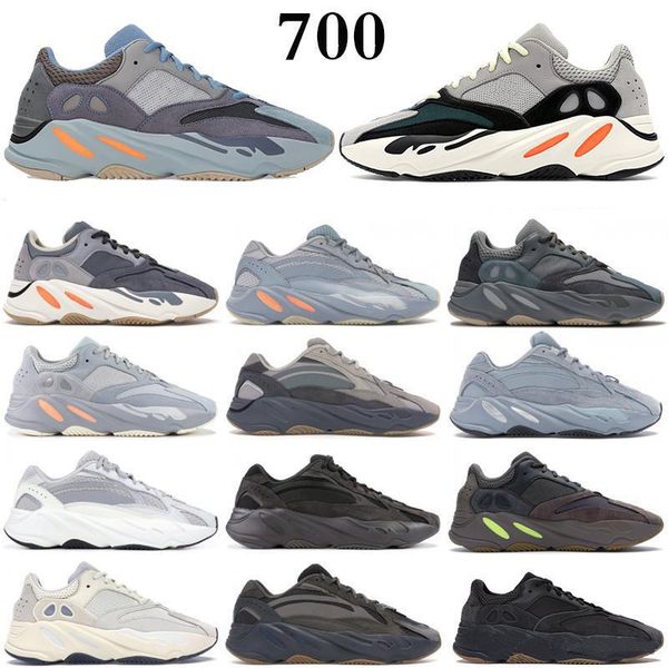 

700 v2 kanye west 3m reflective bone wave runner men women running shoes sneakers solid grey analog tael carbon blue designer shoes