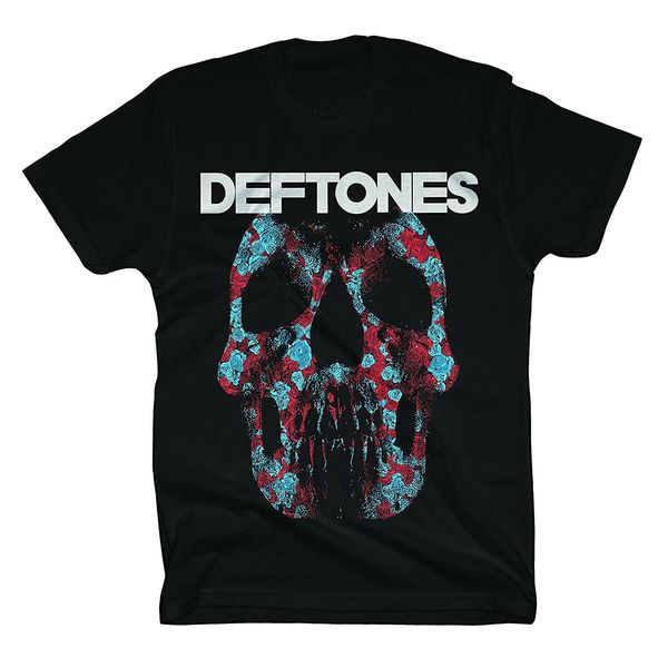 

short sleeves new fashion t shirt men clothing deftones minerva rose skull t shirt