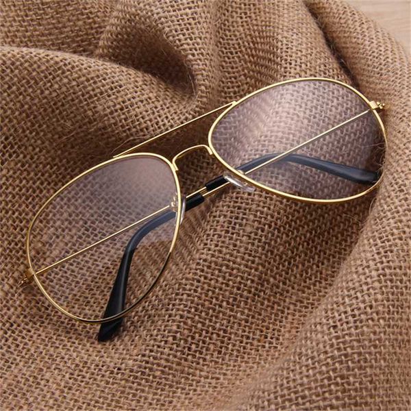 

jaxin fashion metal frame glasses women brand design transparent glasses atmospheric trend wild flat mirror uv400oculos feminino, White;black
