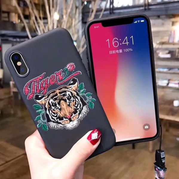 

new design fashion embroidered phone case unique phone cases for iphone x 7 8 plus 6 6s cell phone cases cover