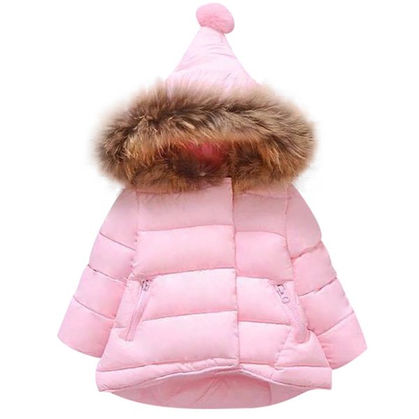 

baby jackets autumn winter kids jacket fur girls warm thick hooded children outerwear 1-6 y toddler girl boy clothing kg-554, Blue;gray