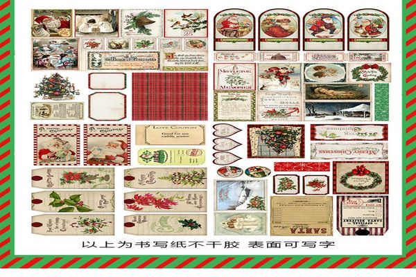 

diy шт пуля скрапбукинг xmas журнал наклейка альбом наклейка украшение бумага diary этикетка kraft stamp 138 writable рождество vtbqk