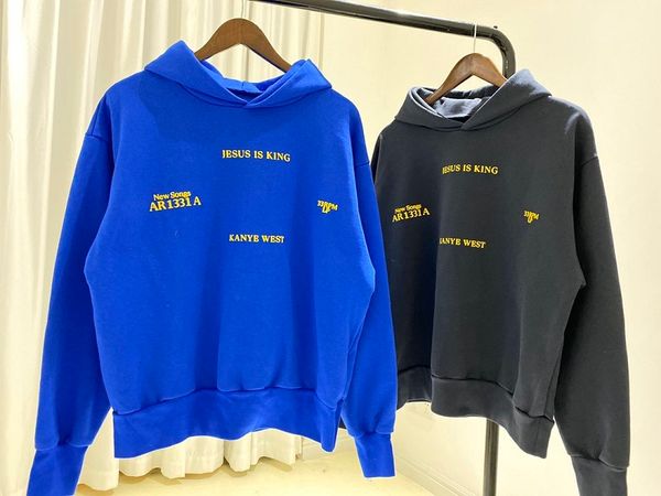 

20ss autumn winter usa america hip hop stars kanye jesus is king la listening party hoodie men hooded sweatshirt women hoodie hoody, Black