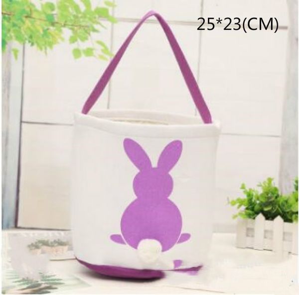 

Easter Bunny Basket Rabbit Tail Ears Barrel Bags Kids Candy Baskets Party Festival Candies Easter Eggs Storage Totes Bunny Handbags