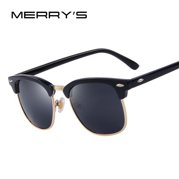 

sunglasses merry's men retro rivet polarized 2021 classic brand designer uv400 fashion male eyewear, White;black