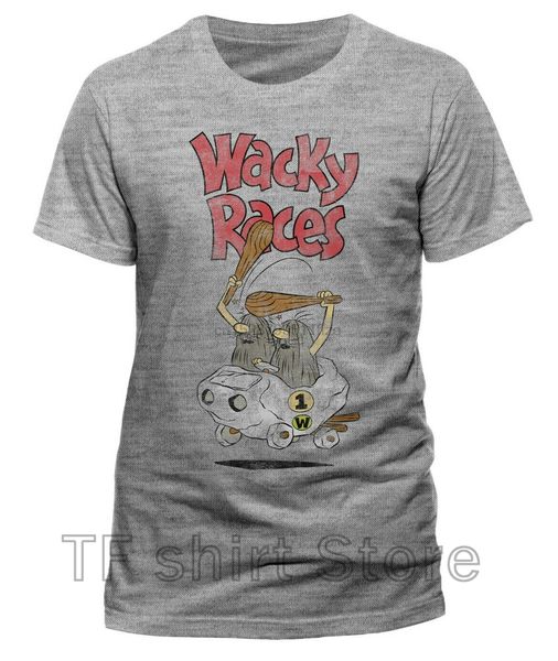 

funny print men t shirt women cool tshirt wacky races boulder mobile t-shirt 100% cotton short sleeve o-neck tshirts