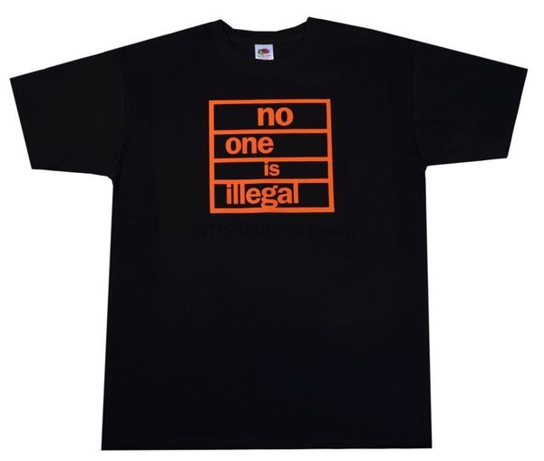 

никто не нелегальная t-shirt шварц s-5xl kein mensch ist нелегального englisch лета стиль повседневная одежда
